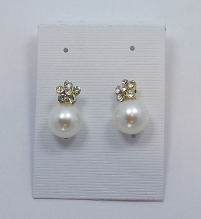 Brinco Perola Basic Plus - M7 (Prata/Dourado Sortido)